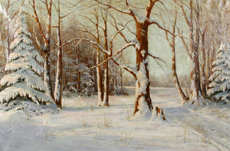 Walter Moras Winter oil painting picture